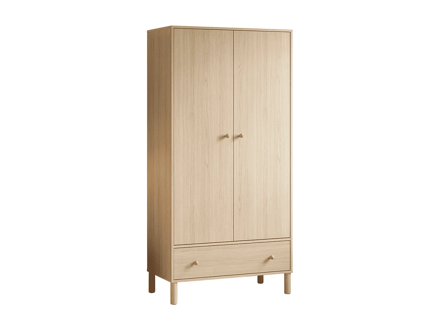 Kledingkast 2 deuren en 1 lade H185 cm - Tela