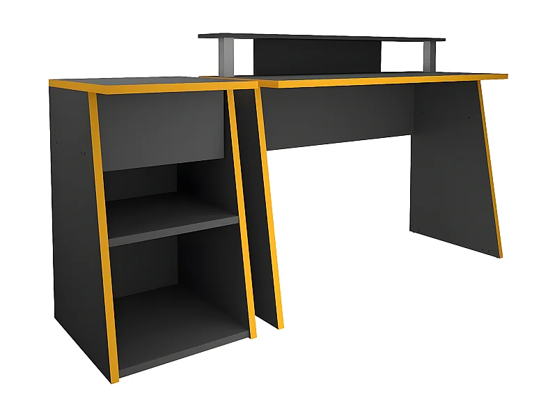 Ufficio grigio antracite e arancione Zocker Pro 1 - L93 cm