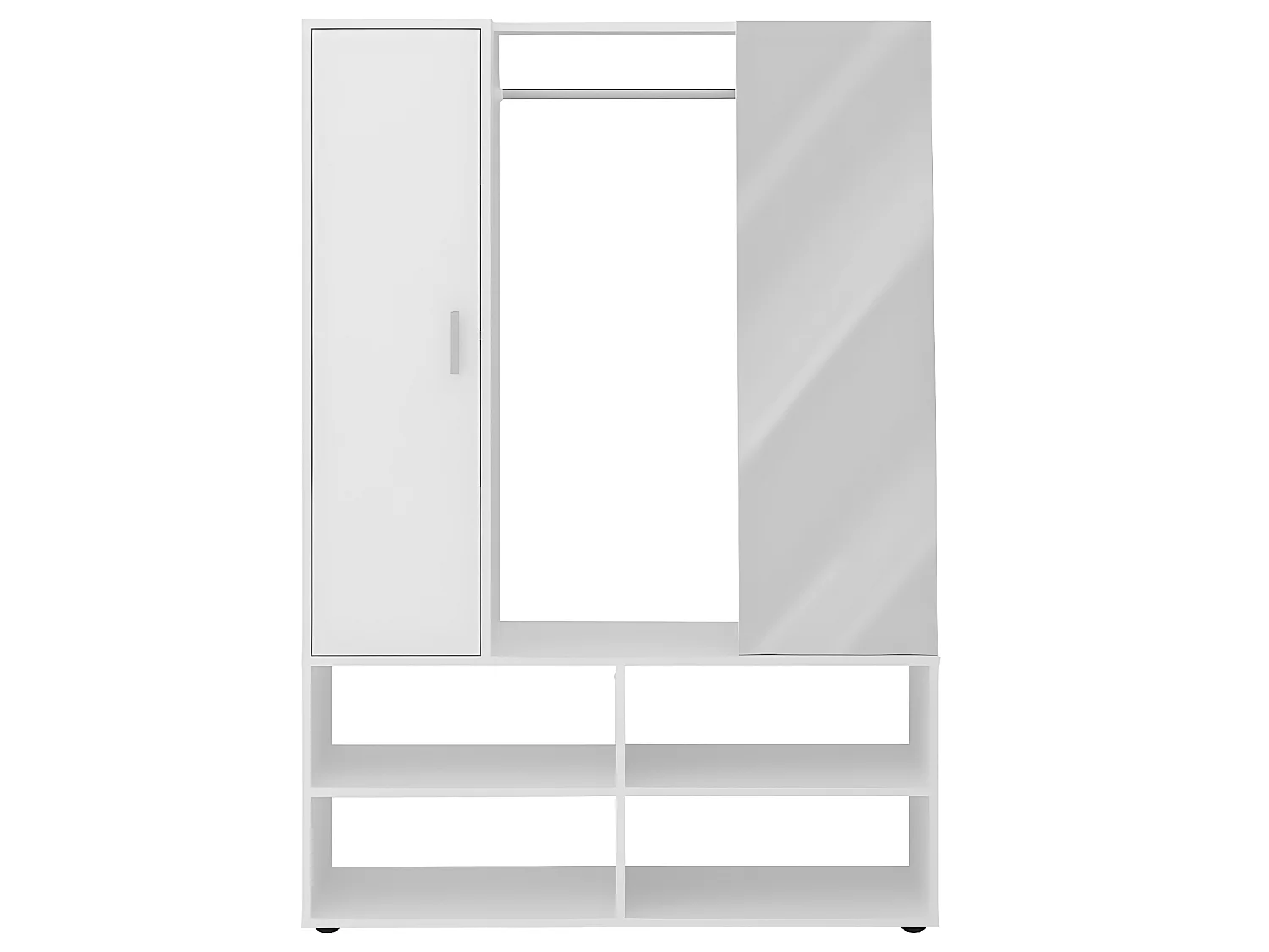 Penderie d'entrée 1 porte 1 miroir Auma - L105 x H151,3 cm