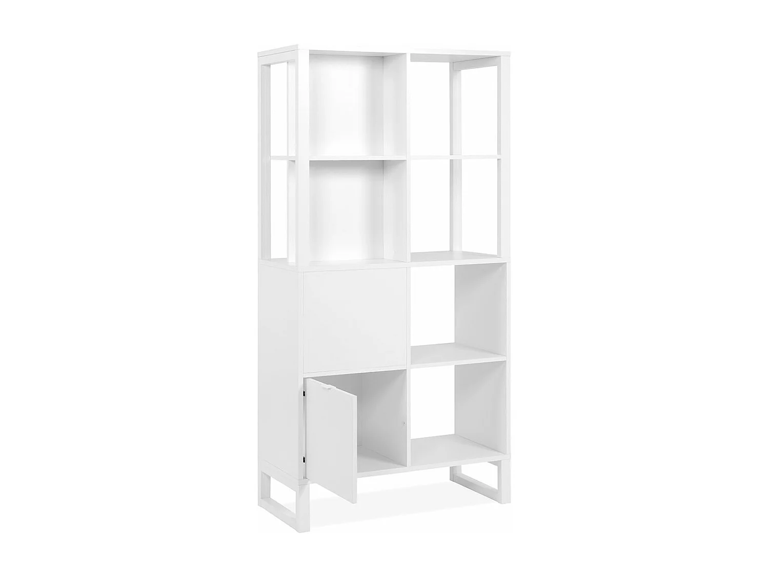 Scaffale a 2 ante, 4 nicchie - L83,5 cm