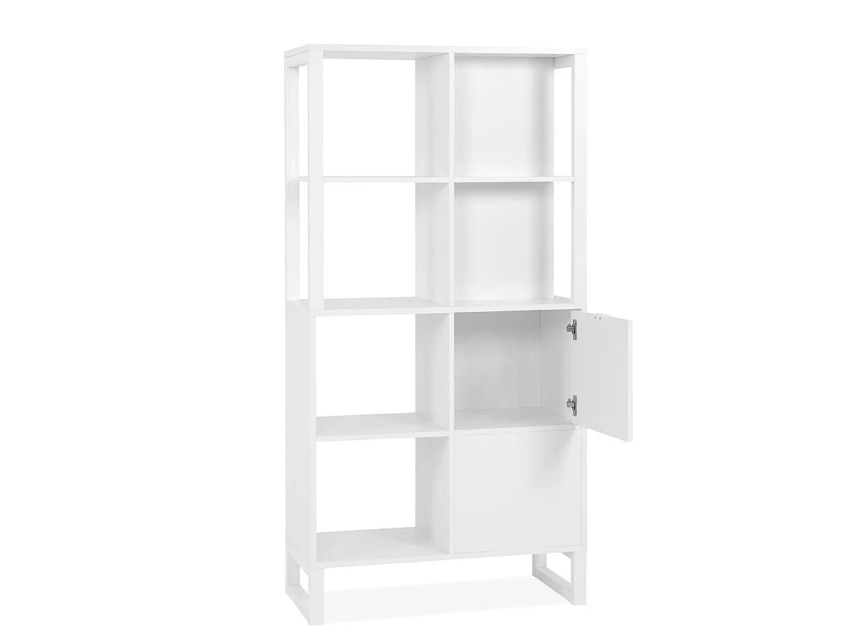Scaffale a 2 ante, 4 nicchie - L83,5 cm