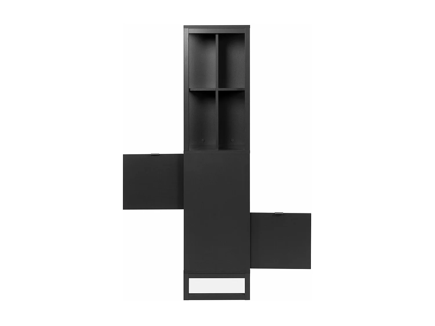 Scaffale a 2 ante, 4 nicchie - L83,5 cm