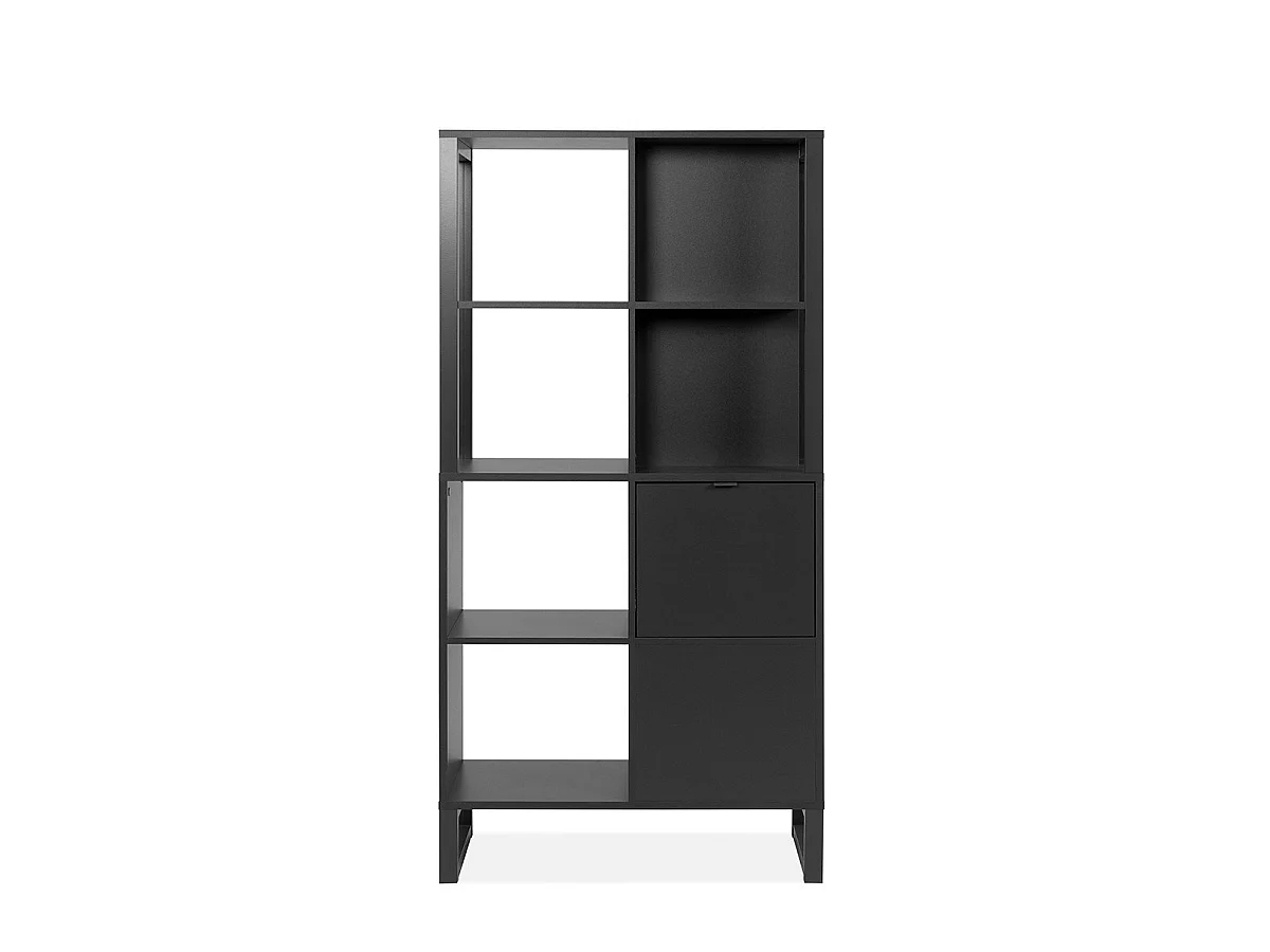 Scaffale a 2 ante, 4 nicchie - L83,5 cm