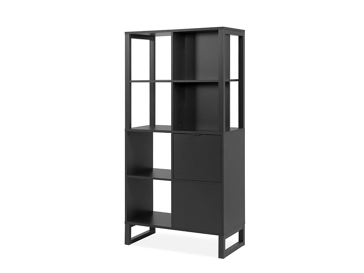 Scaffale a 2 ante, 4 nicchie - L83,5 cm