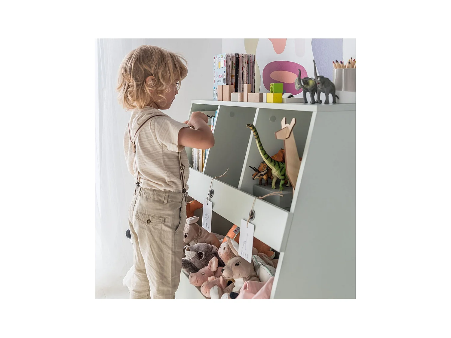 Etagère de rangement pour livres et jouets L90 cm - Tuli