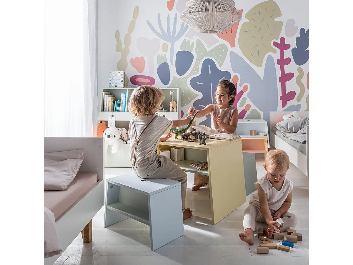 Tabouret enfant empilable avec rangement - L46 cm