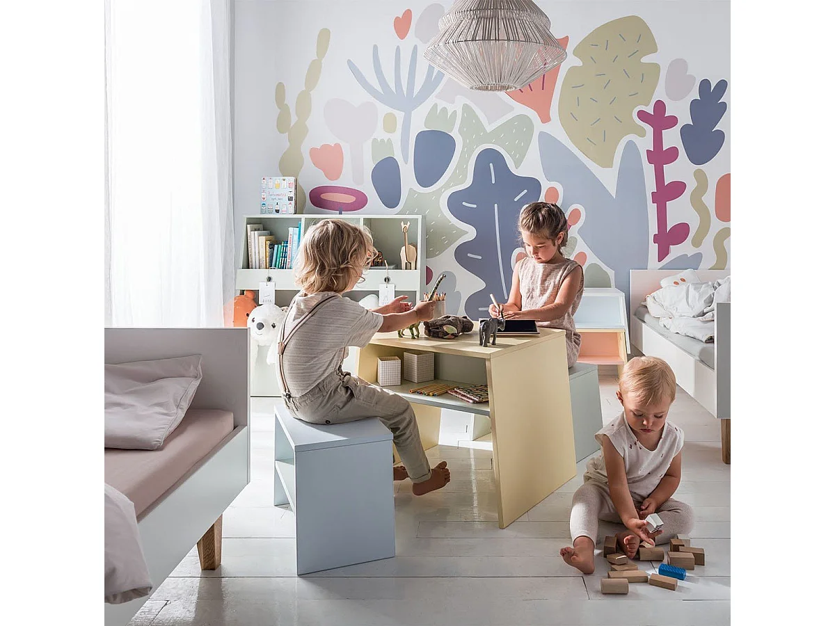 Tabouret enfant empilable avec rangement - L46 cm
