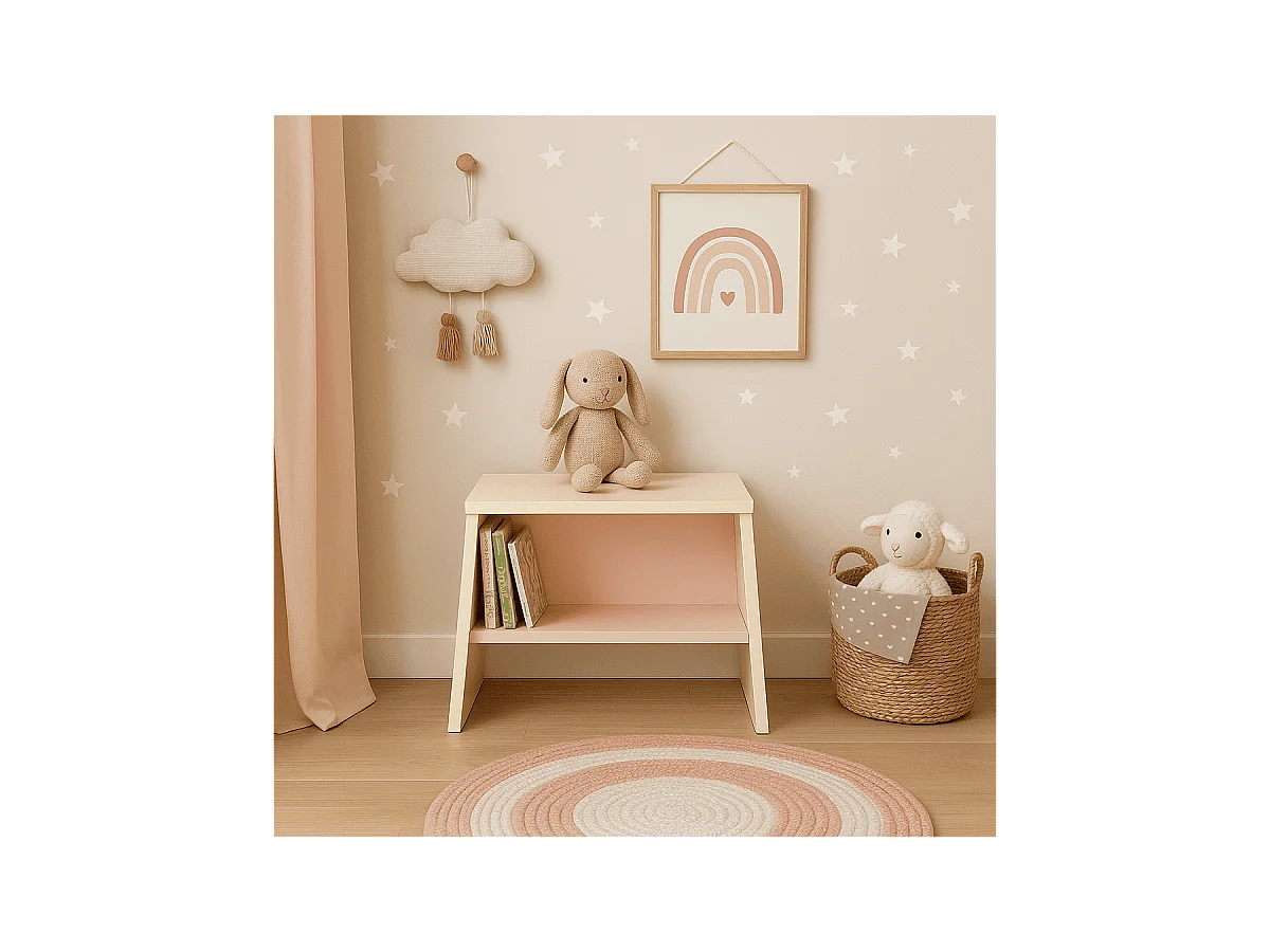 Tabouret enfant empilable avec rangement - L46 cm