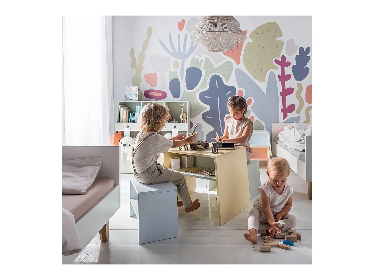 Tabouret enfant empilable avec rangement - L46 cm