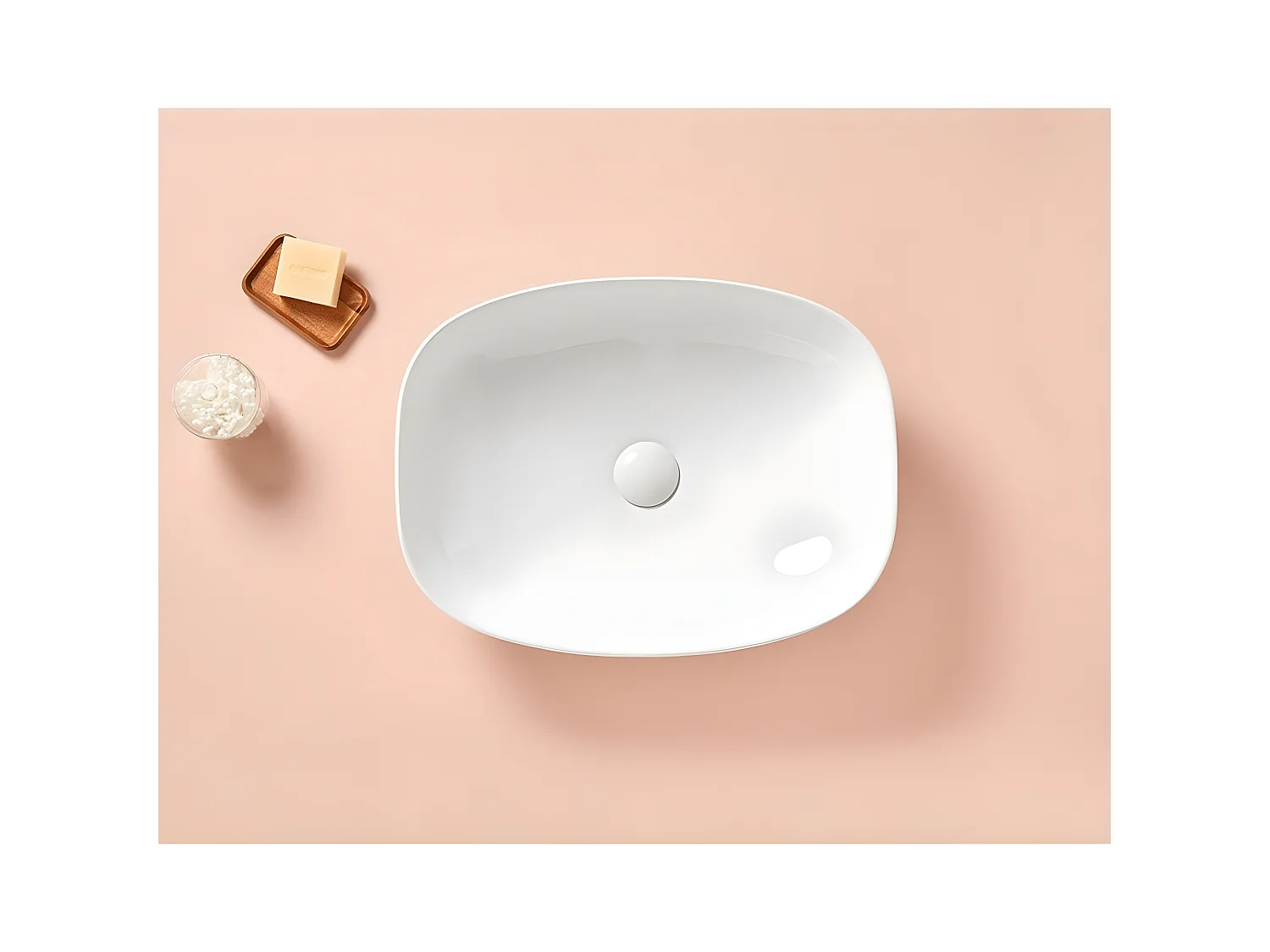 Lavabo sobre encimera rectangular de cerámica BALTA  50.5 x 38.5 cm