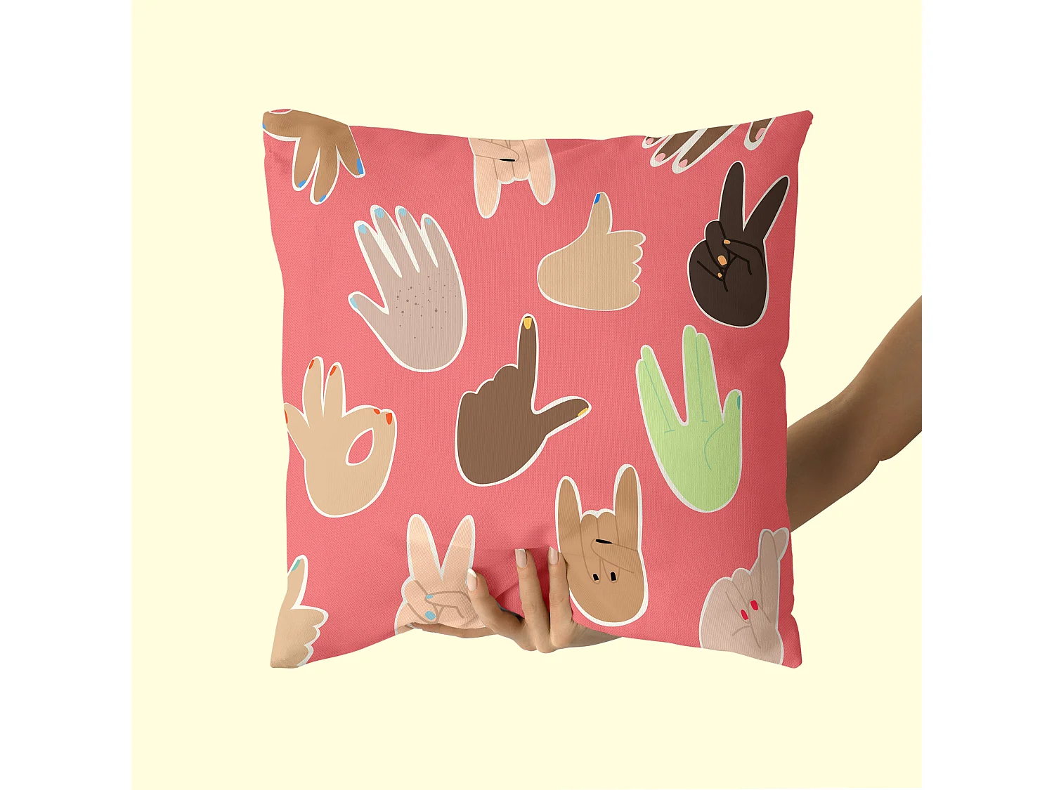 Housse de coussin décoratif 50x50 cm (Pack de 2) Good vibes