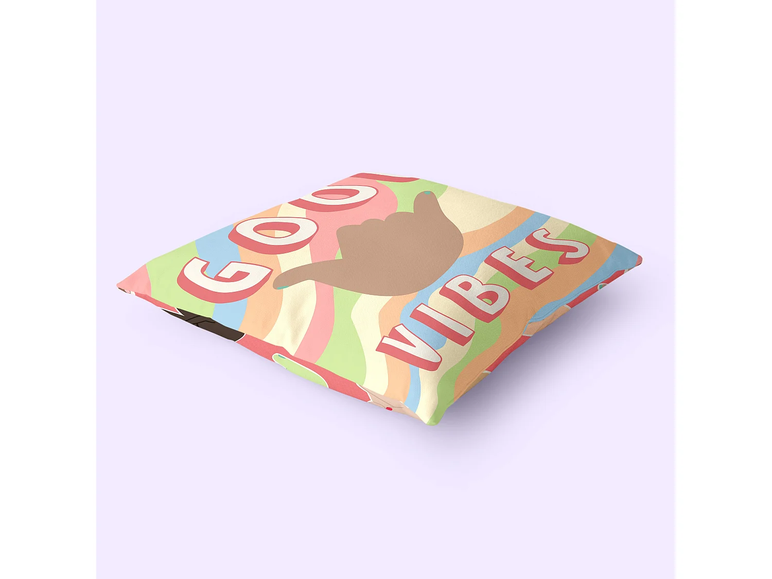 Housse de coussin décoratif 50x50 cm (Pack de 2) Good vibes