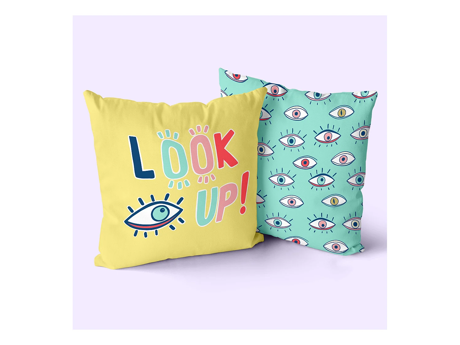 Funda de cojín decorativo 50x50 (Pack de 2) cm Look up