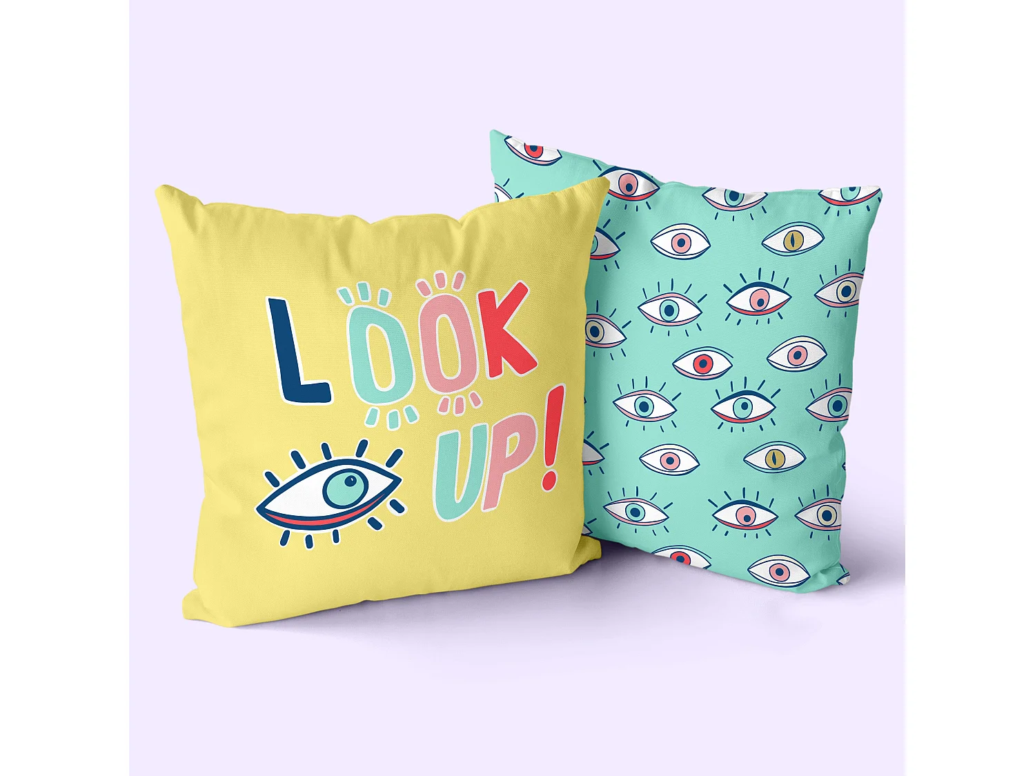 Funda de cojín decorativo 50x50 (Pack de 2) cm Look up