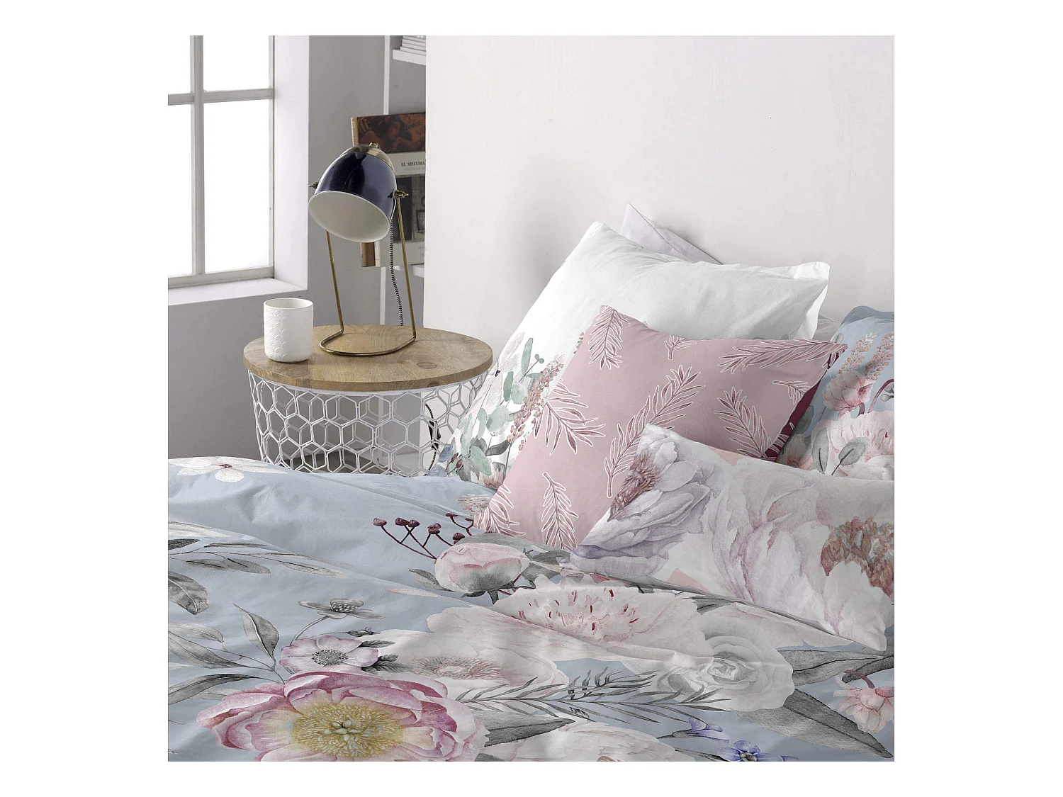 Funda de cojín 50x50 + 50x30 cm Soft bouquet