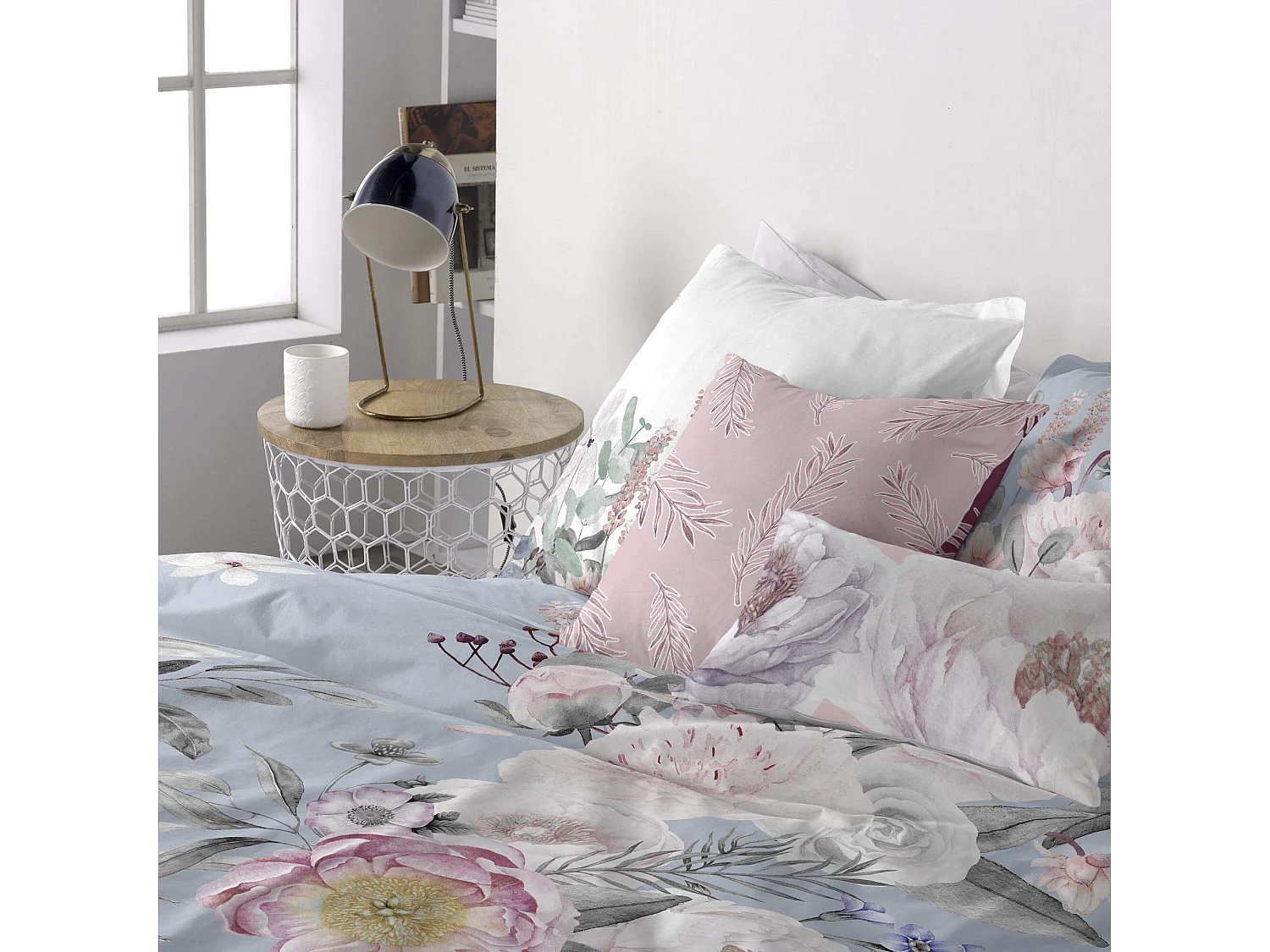 Funda de cojín 50x50 + 50x30 cm Soft bouquet