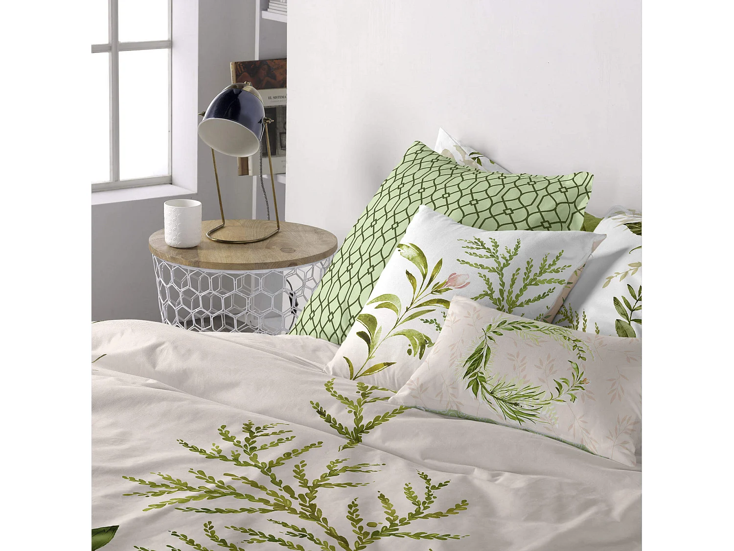 Funda de cojín 50x50 + 50x30 cm Herbal