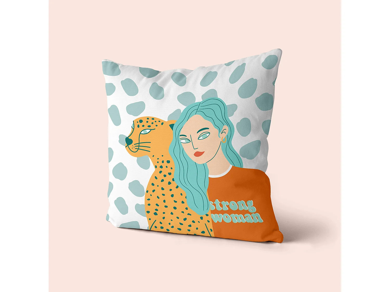 Housse de coussin décoratif 50x50 cm (Pack de 2) Girl power