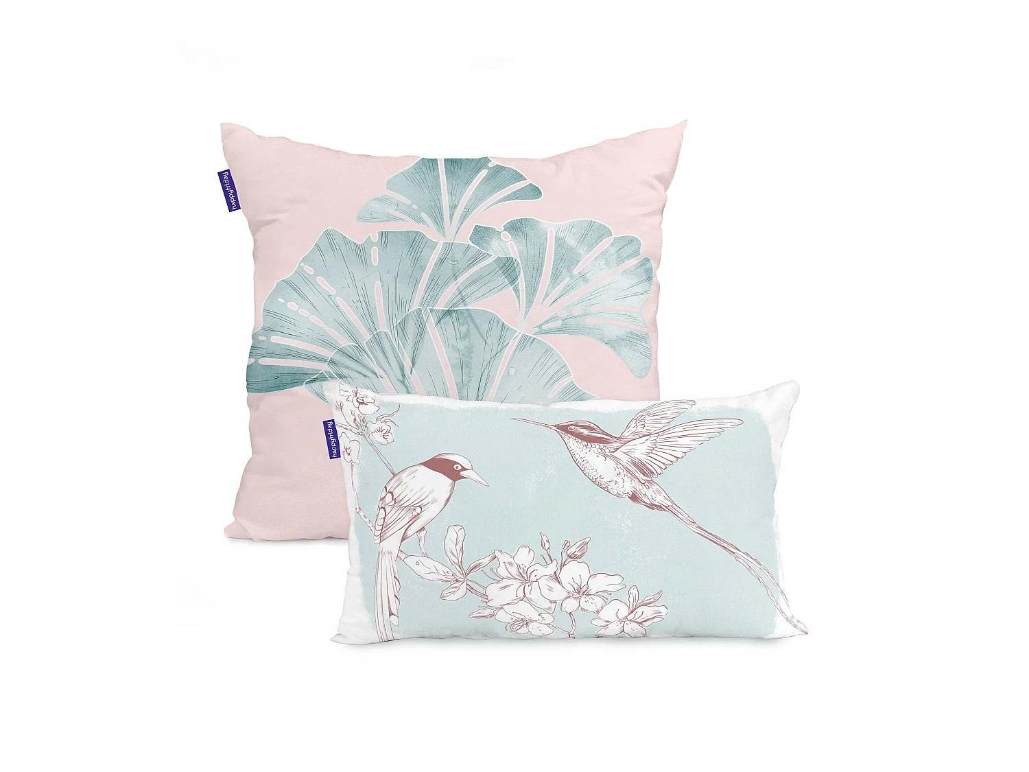 Funda de cojín 50x50 + 50x30 cm Chinoiserie rose