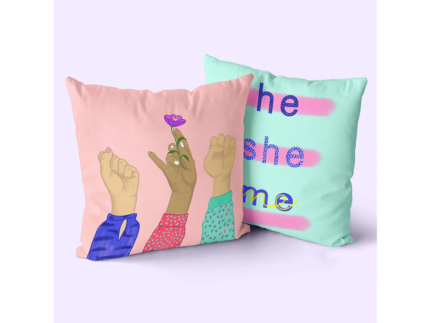 Dekorative kissenbezug 50x50 cm (2er Pack) Me