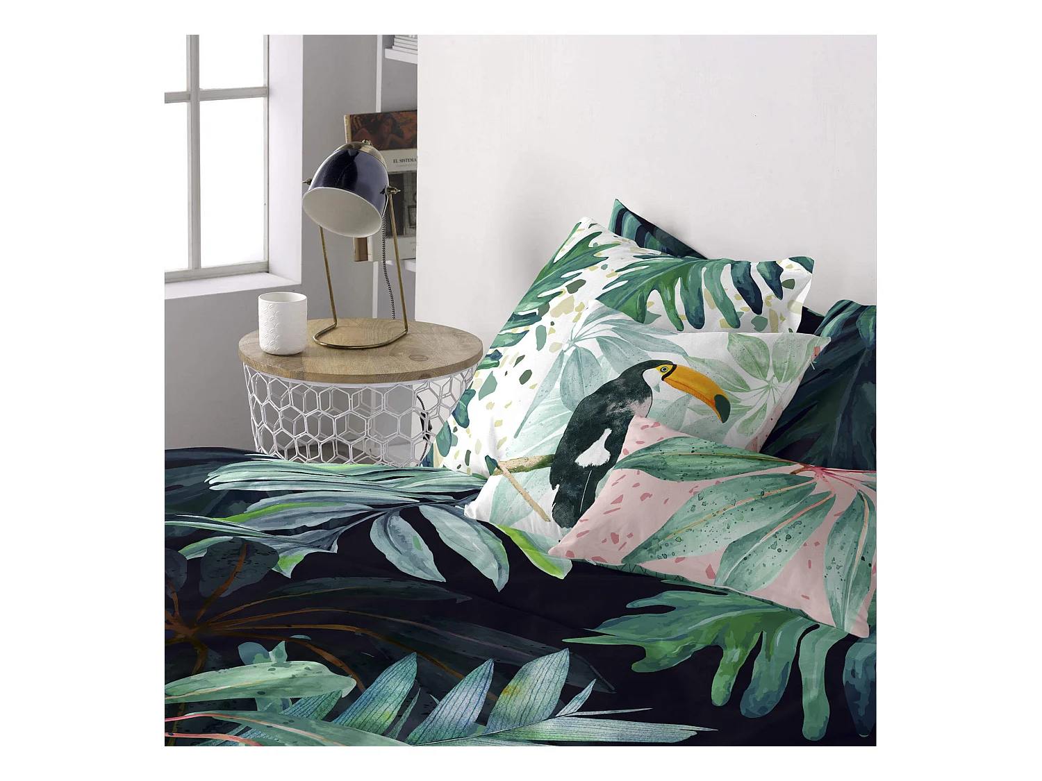 Funda de cojín 50x50 + 50x30 cm Ebony