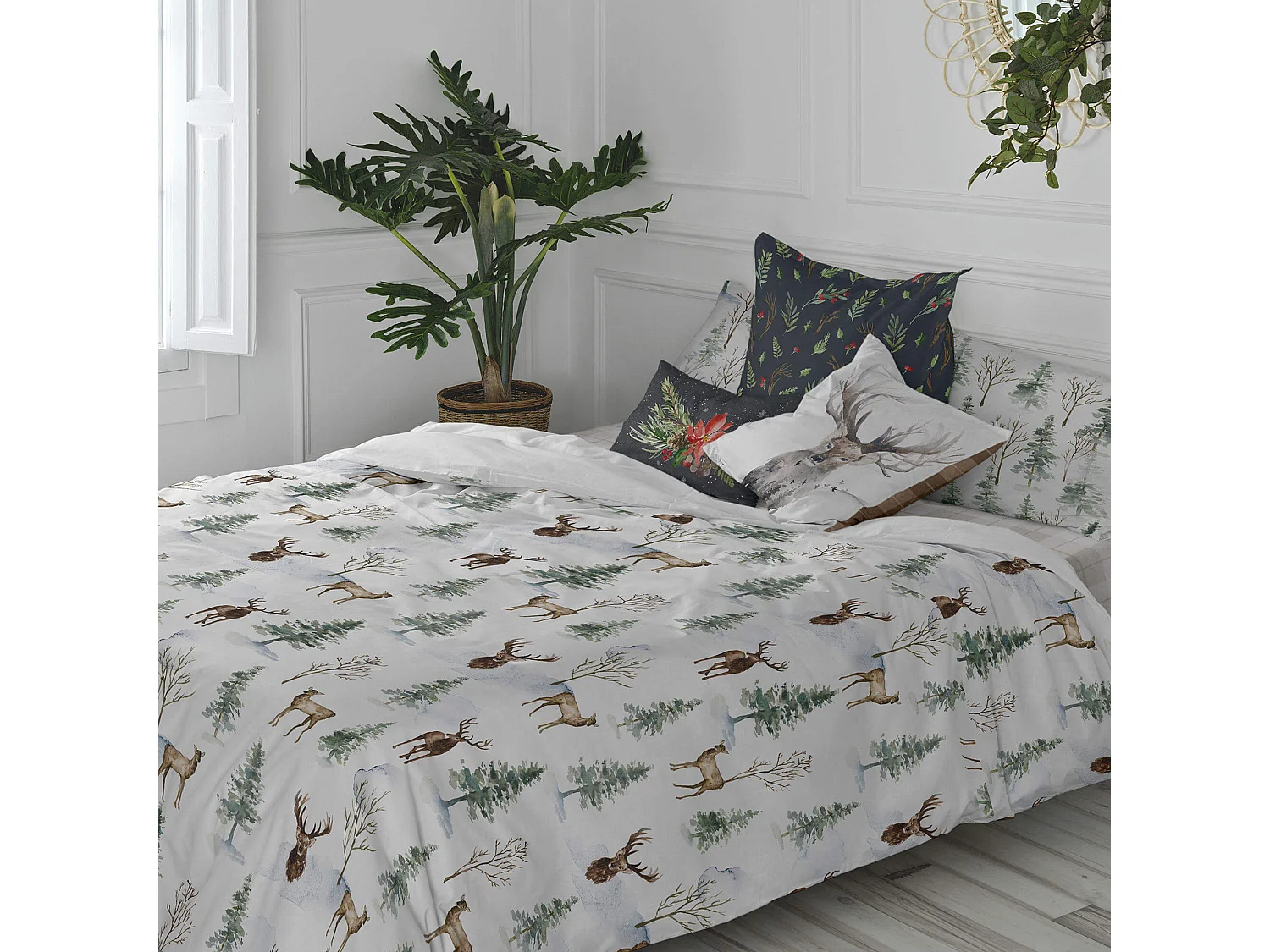 Funda de cojín 50x50 + 50x30 cm Mystical winter