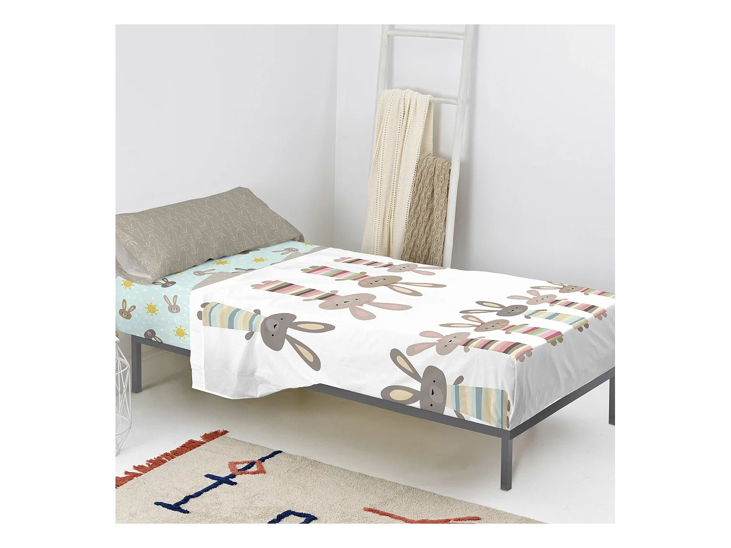 Juego de sabana Cama 105 (180x270 cm) Rabbit family
