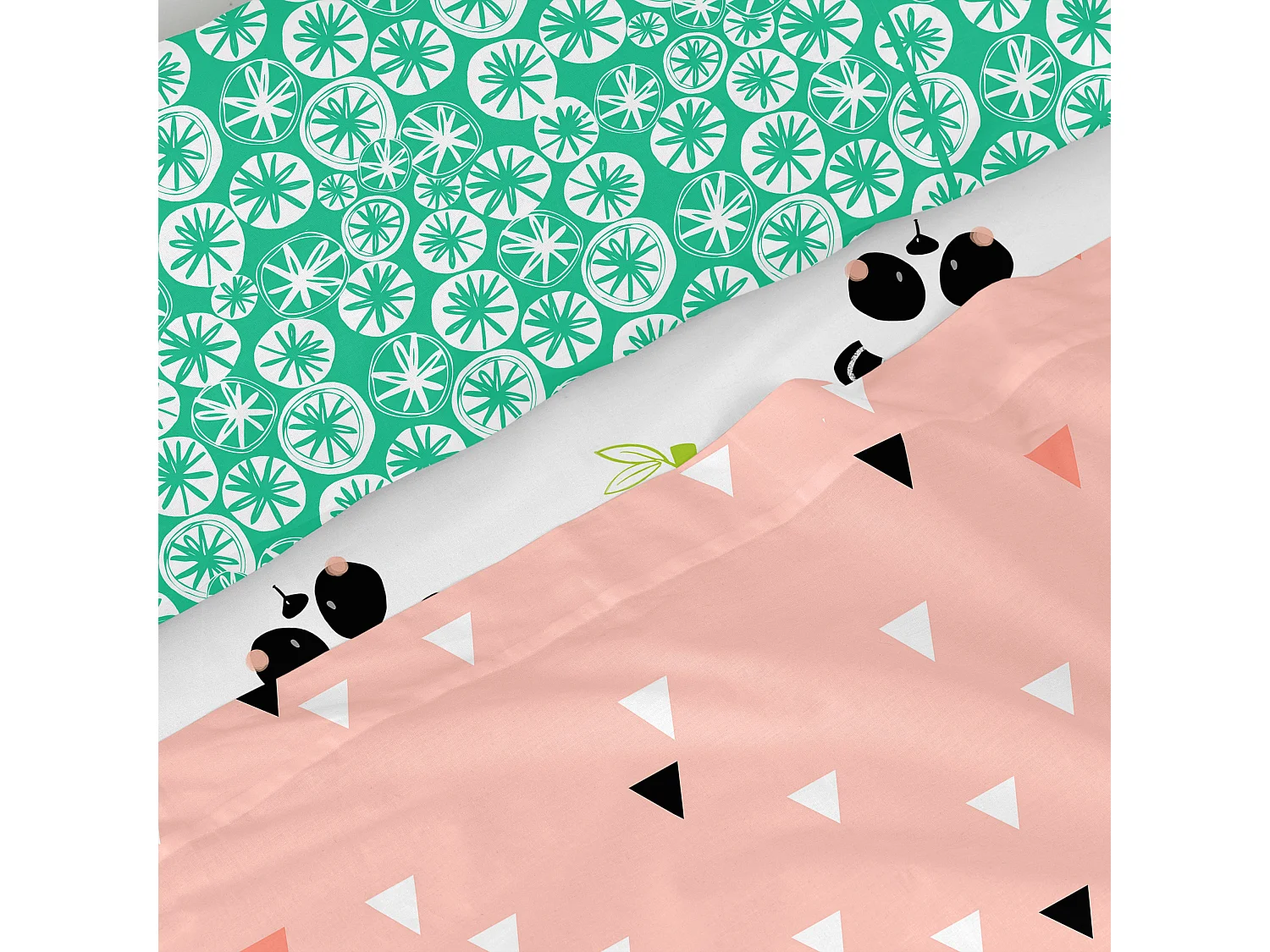 Juego de sabana Cama 80/90 (160x270 cm) Panda garden