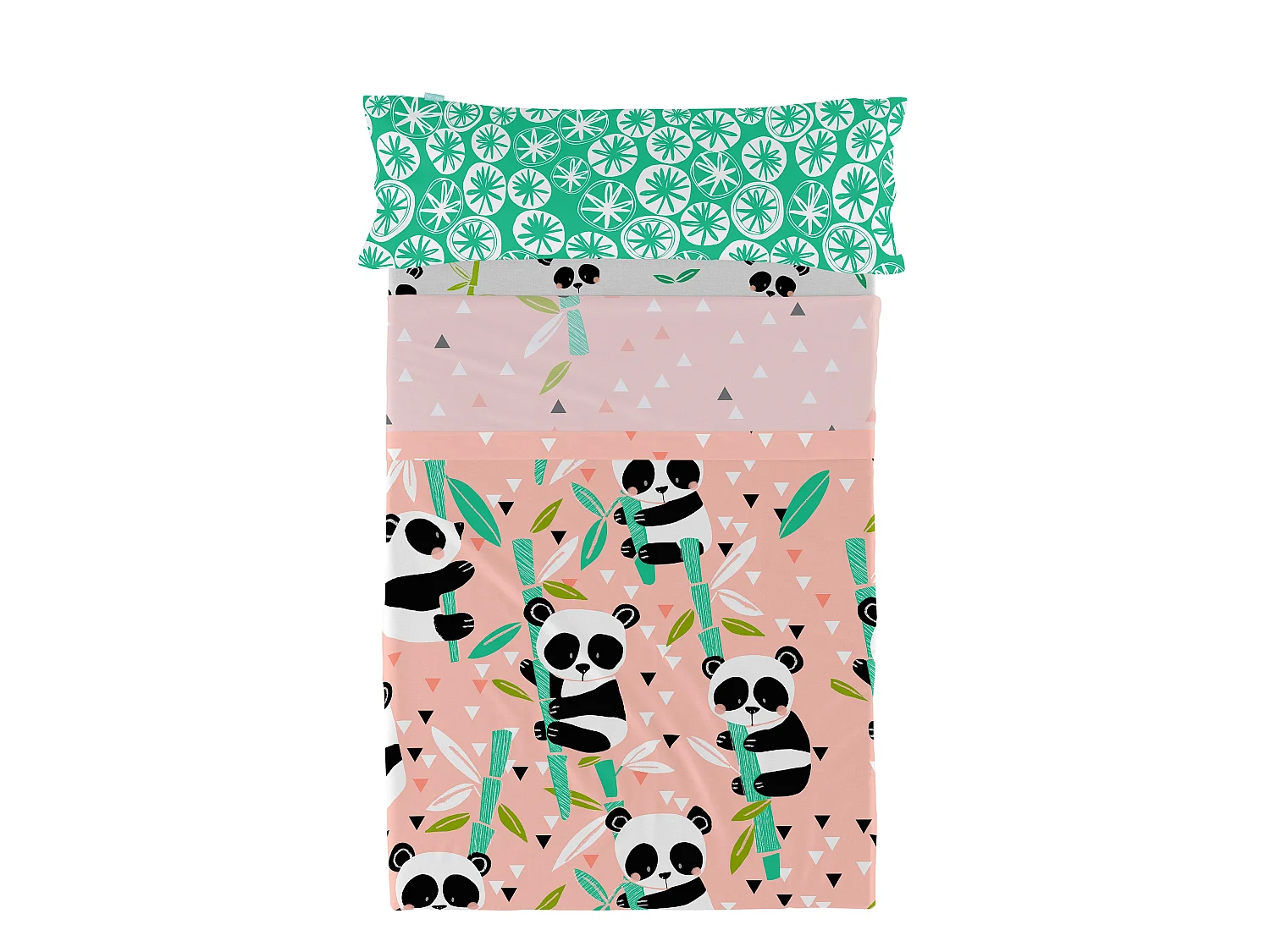 Juego de sabana Cama 80/90 (160x270 cm) Panda garden