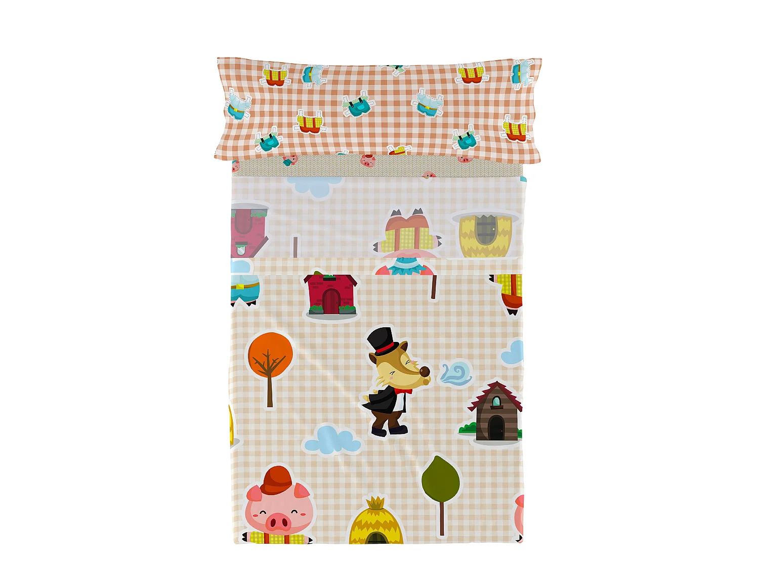 Bettlaken-set 180x270 cm Piggys vichy