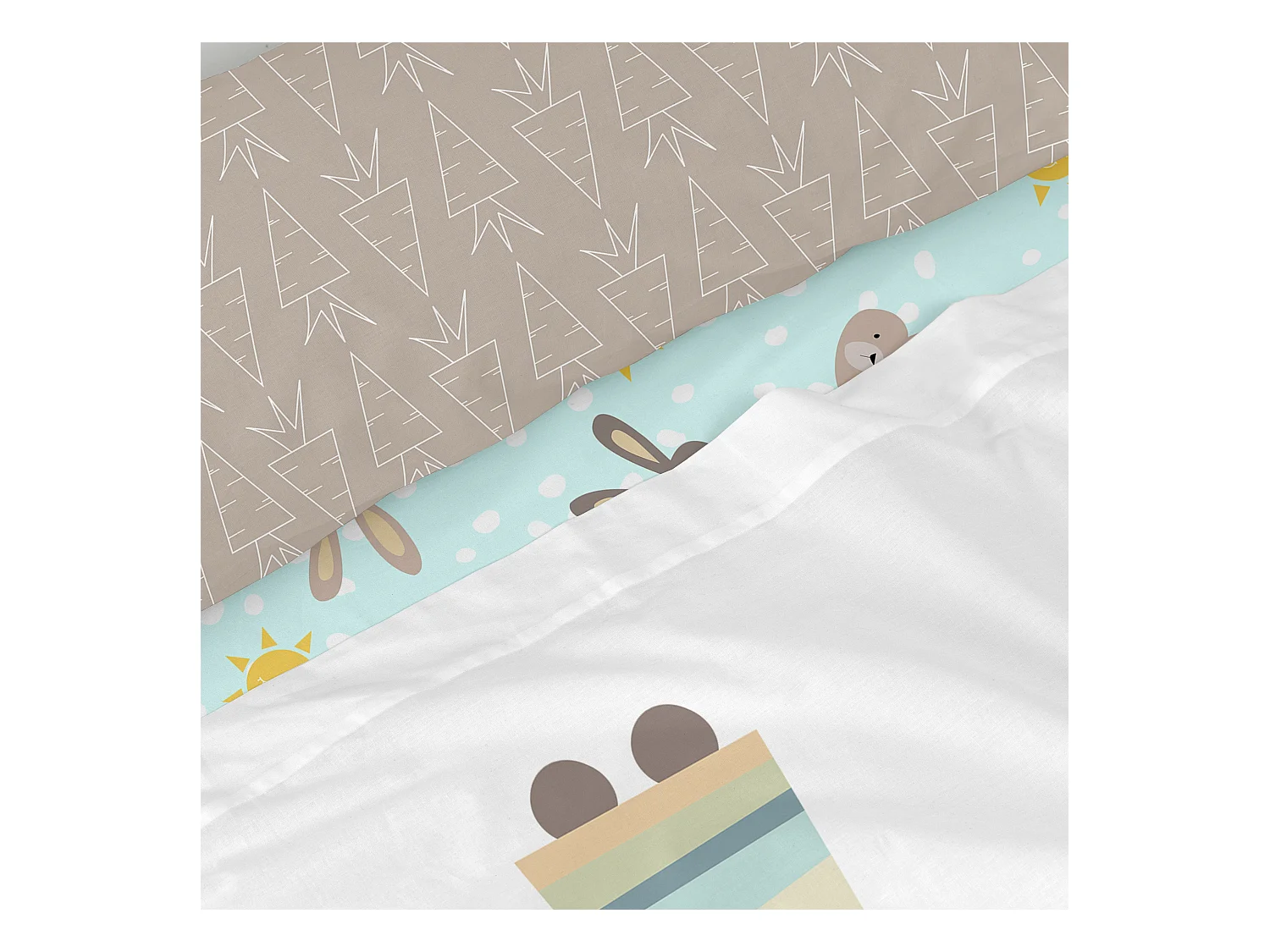 Bettlaken-set 160x270 cm Rabbit family