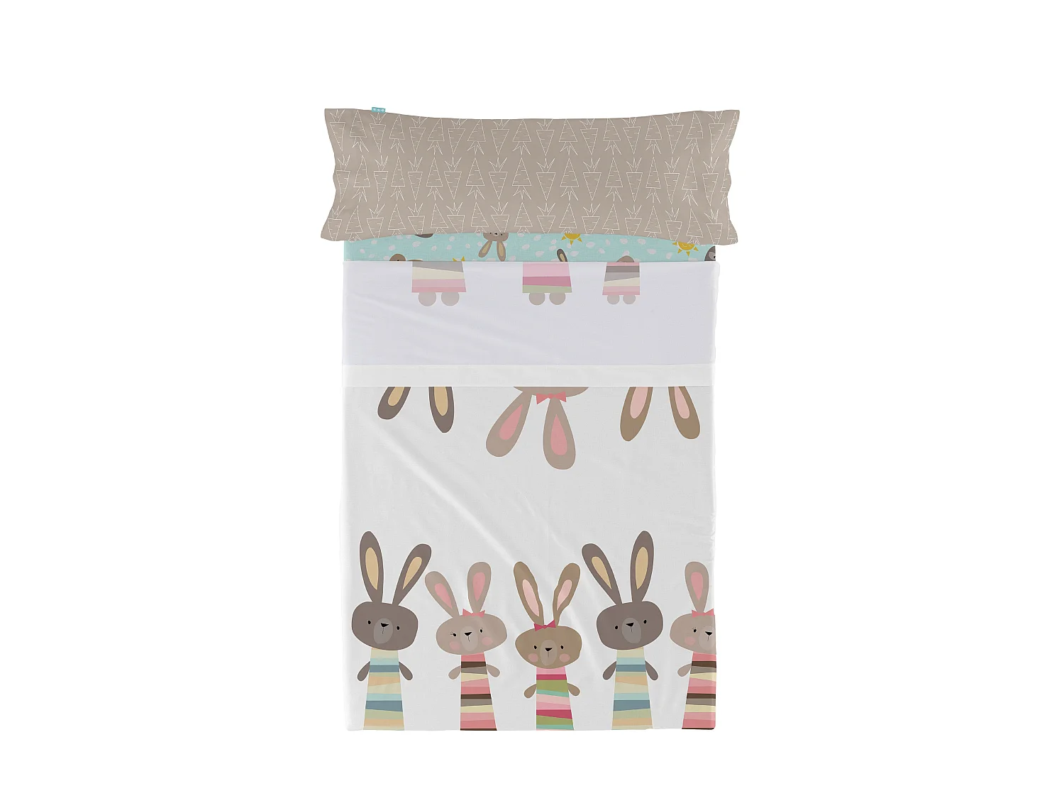 Bettlaken-set 160x270 cm Rabbit family