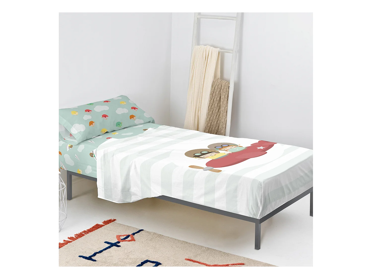 Juego de sabana Cama 80/90 (160x270 cm) Learning to fly