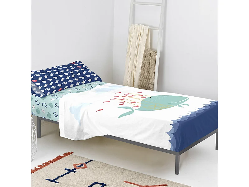 Juego de sabana Cama 105 (180x270 cm) Whale