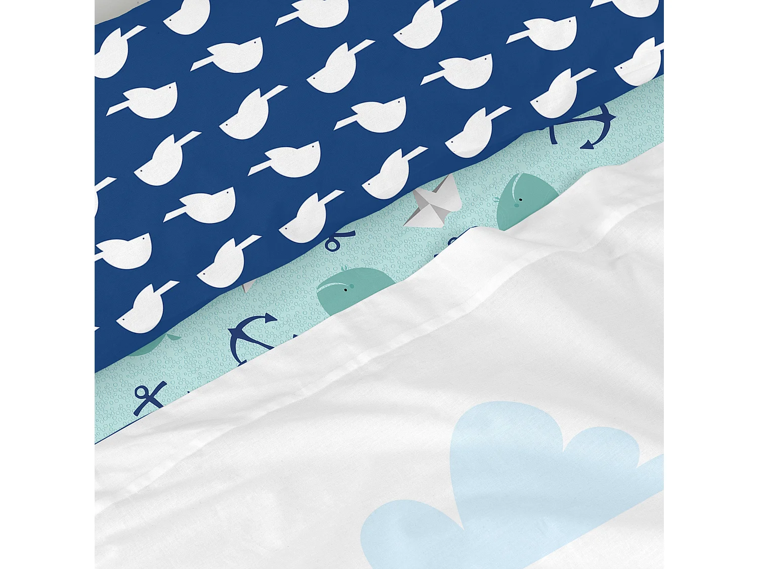 Juego de sabana Cama 105 (180x270 cm) Whale