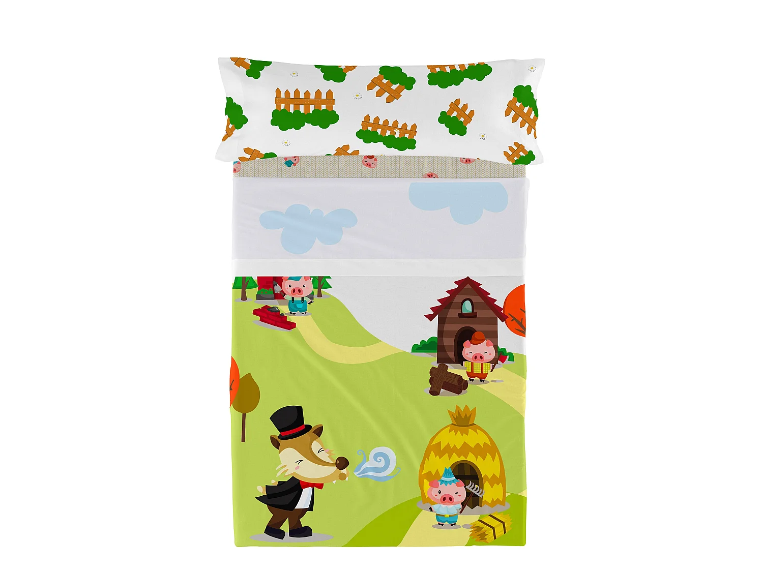 Bettlaken-set 160x270 cm Piggys