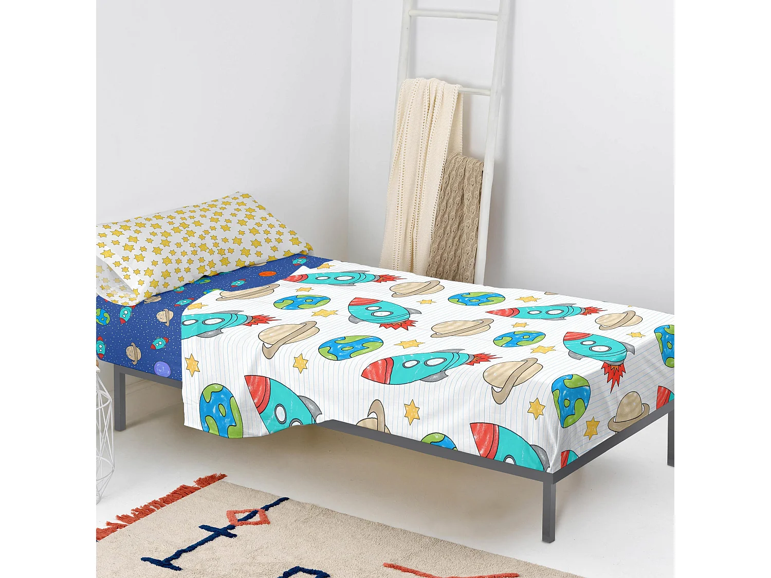 Bettlaken-set 160x270 cm Space rocket
