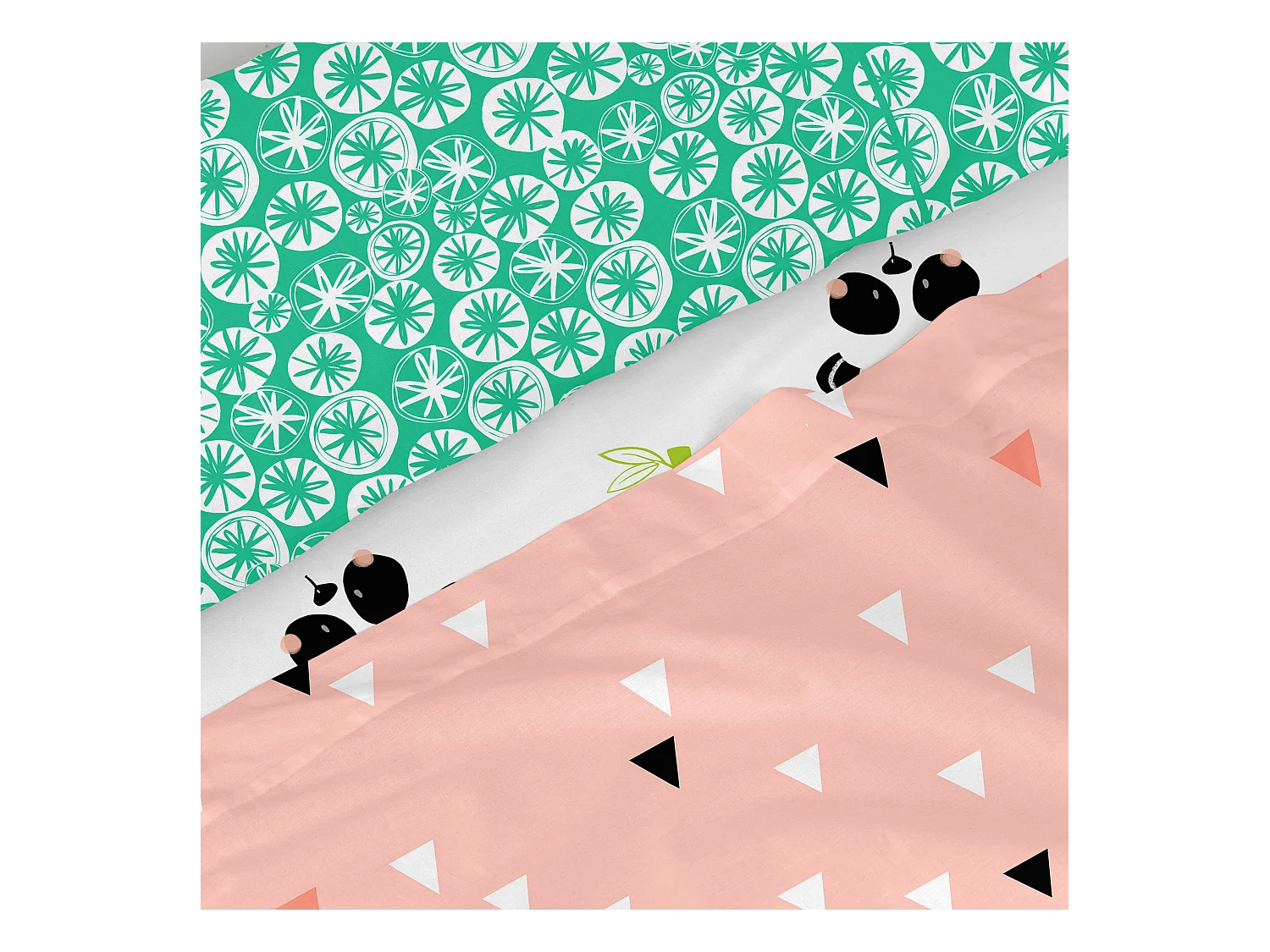 Parure lenzuola 180x270 cm Panda garden