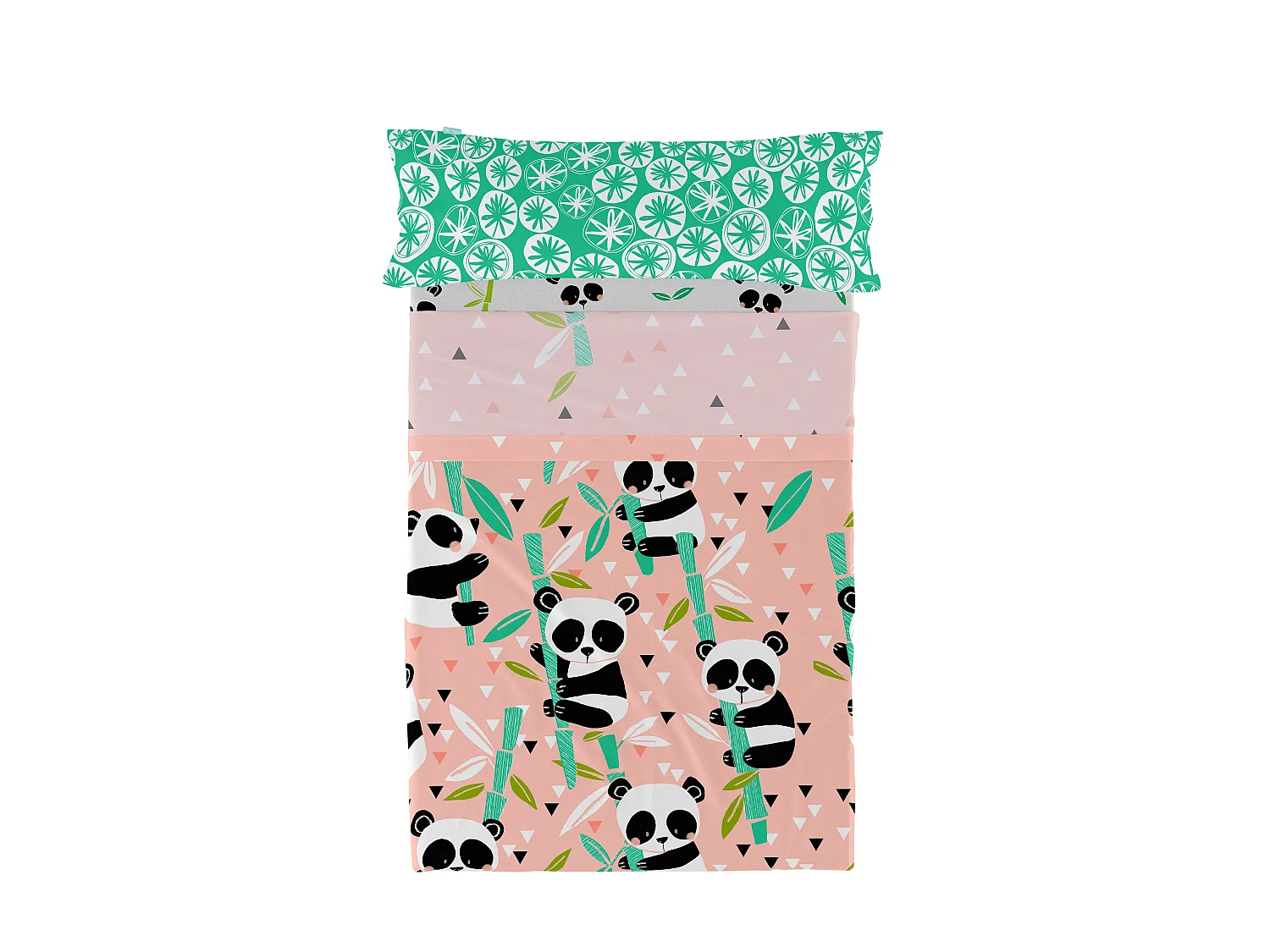 Parure lenzuola 180x270 cm Panda garden