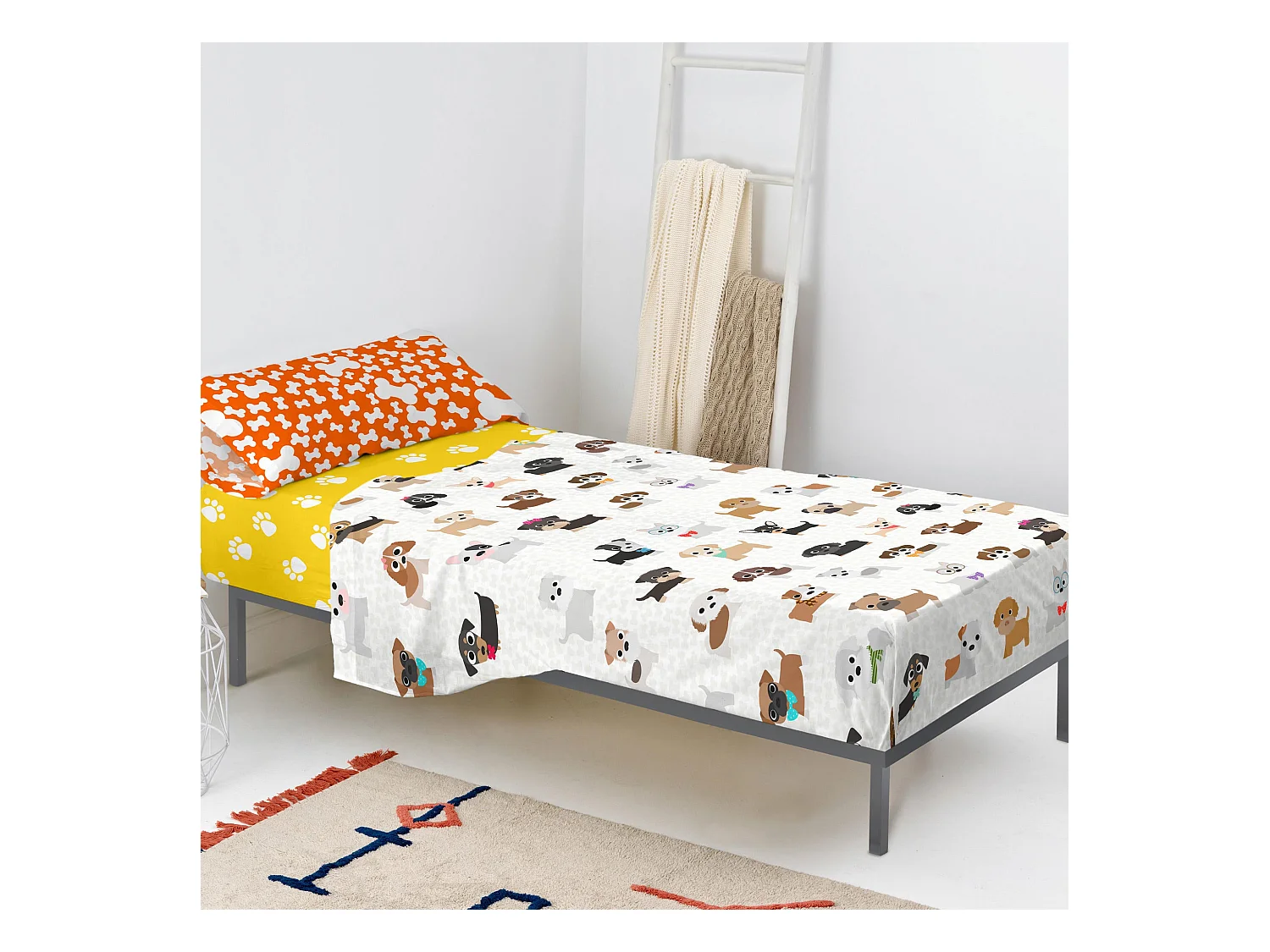 Juego de sabana Cama 105 (180x270 cm) Dogs