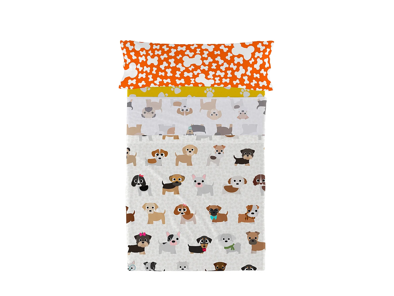 Juego de sabana Cama 105 (180x270 cm) Dogs