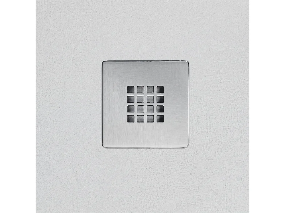 Mineralguss-Duschwanne extra flach MADISON Schieferoptik GRAU 70x90cm