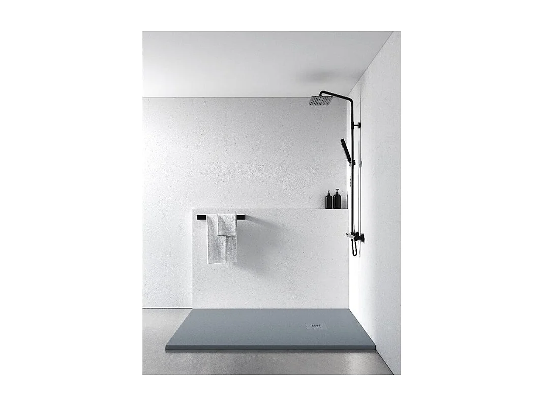 Plato de ducha resina MADISON CENIZA  100x100cm