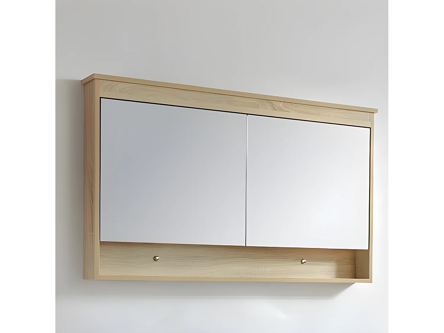 Armario TYPO con espejo 120 cm acabado de fibra de madera roble