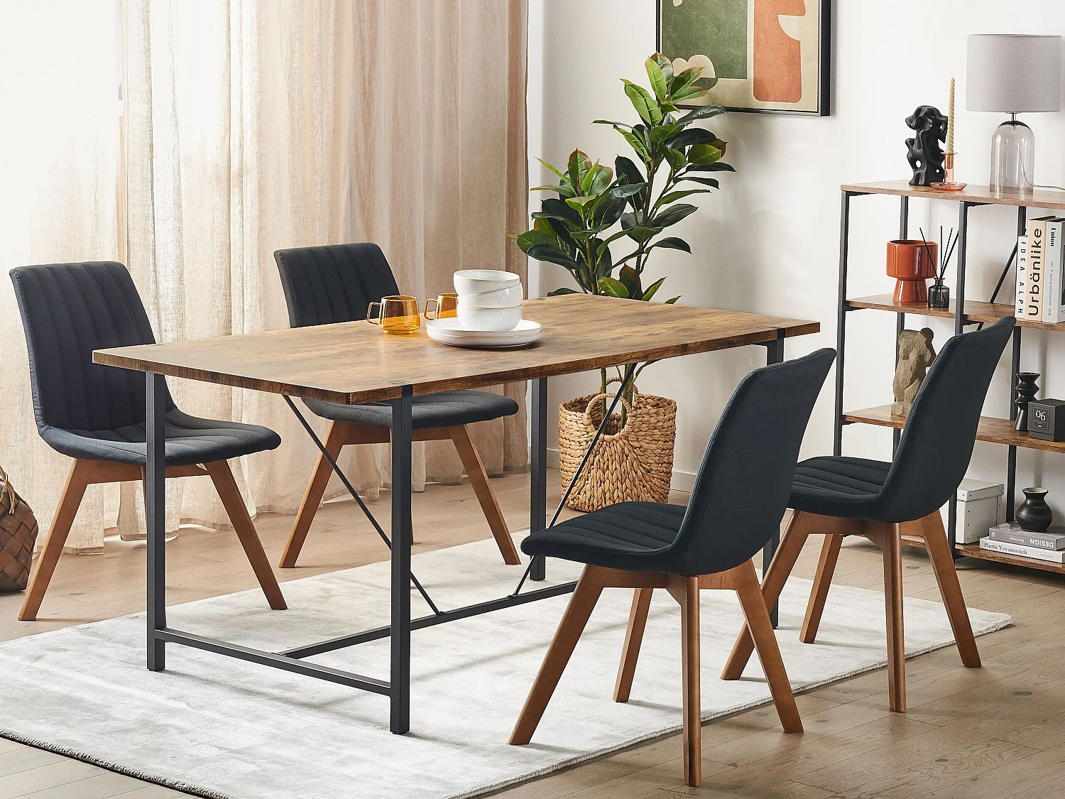 Table de repas SARITAS Marron 160 cm 80 cm