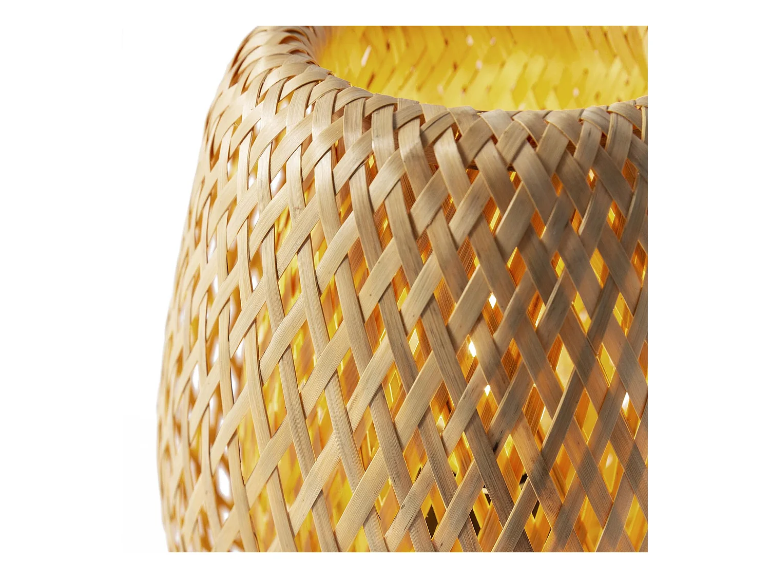 Lâmpada de mesa Seiren de Bambu, diâmetro 25 cm.
