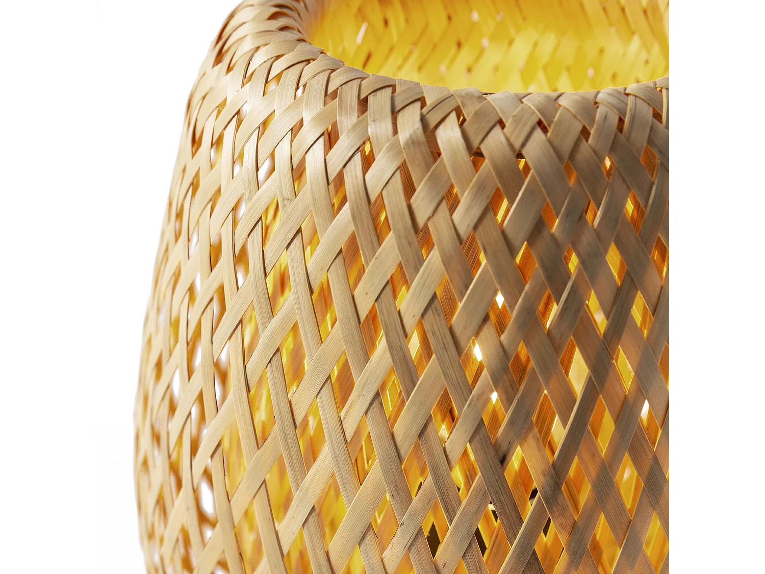 Lampe à poser Seiren en bambou, diamètre 25 cm