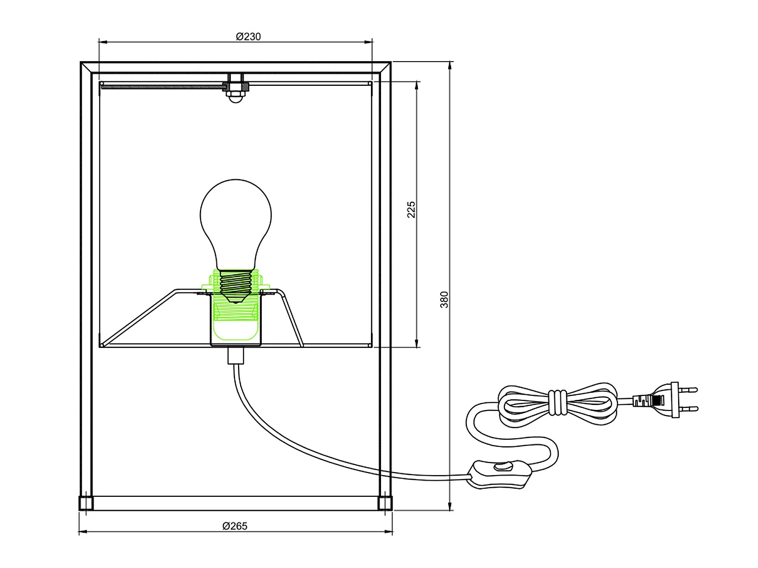 Tischlampen Ukara durchmesser 38 cm