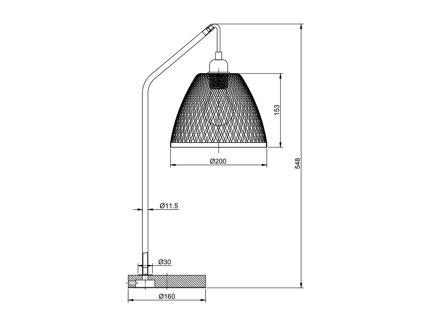 Lampe à poser Sakura en Bamboo, diamètre 55 cm