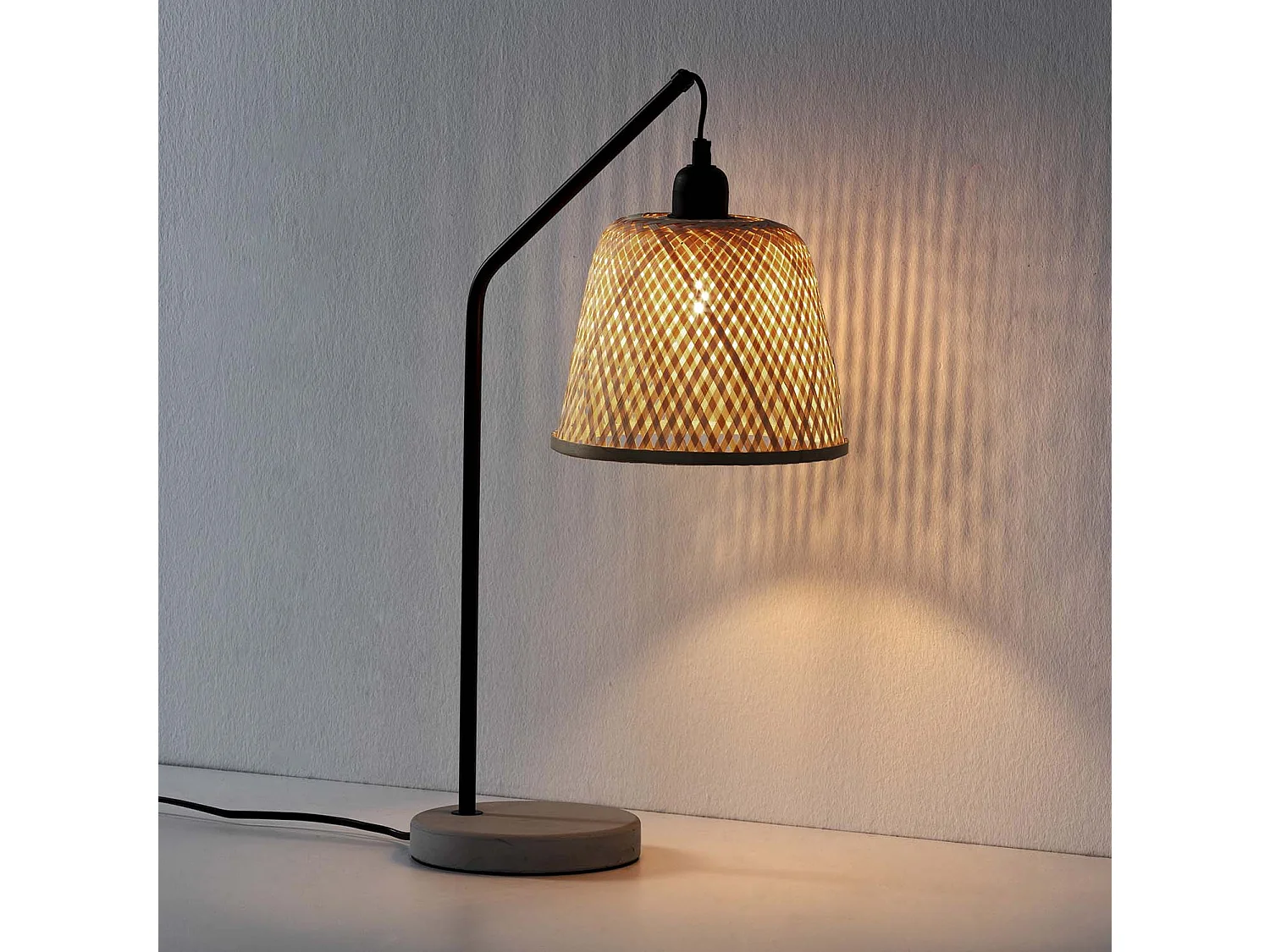 Lampe à poser Sakura en Bamboo, diamètre 55 cm